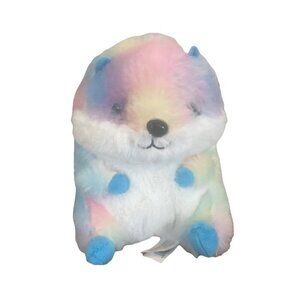 Nanco Belly Buddies Sugar Hamster Colorful Soft Plush  - 8.5” Pink Tie Dye